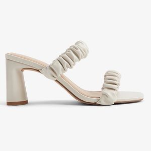 Express Ruched Double Band Heeled Sandals ✨